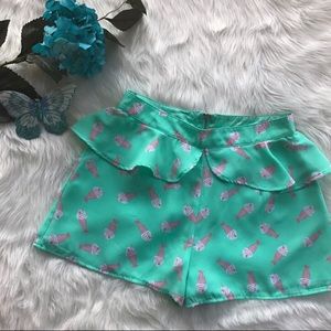 ⚫️BUY ONE GET ONE FREE! High-Waisted Peplum Shorts